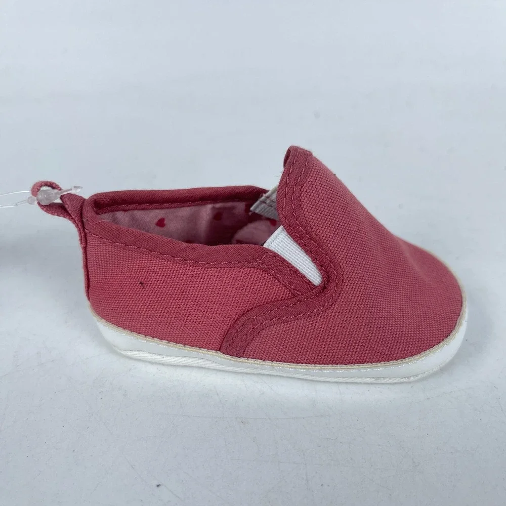 Child of Mine by Carter's Baby Kids Shoes Size 0-3M Pink Canvas Slip On GFG59926